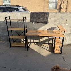 Custom Desk And Bookshelf