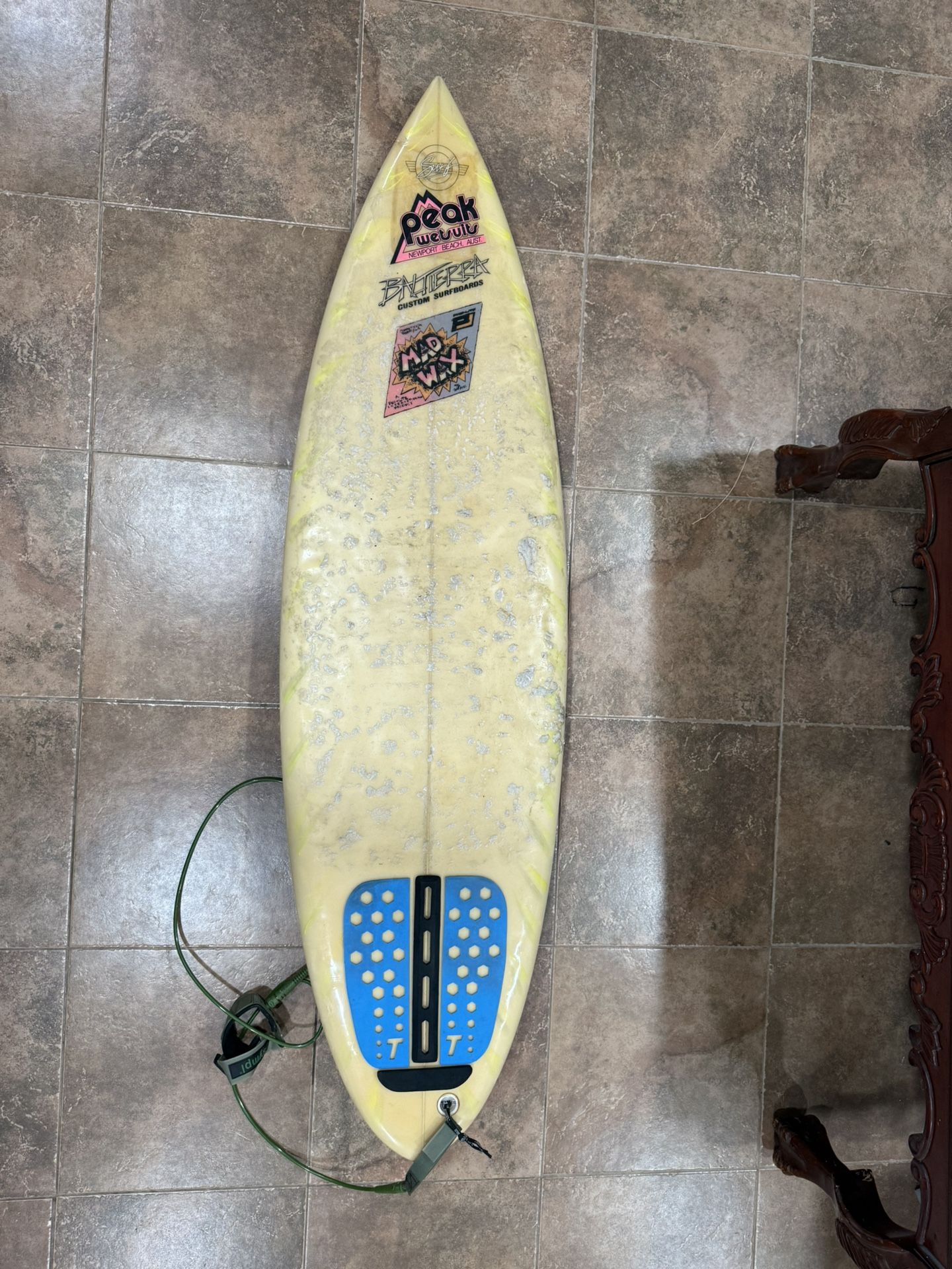 Vintage Bahneira Custom Surfboard – Possible Lisa Andersen Rider Board – 5’10/5’11 Thruster