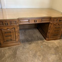 Solid oak executive desk Custom built in the 1950’s
