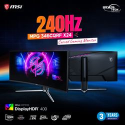 34" MSI MPG 346CQRF X24 Gaming Monitor 4k, 240Hz