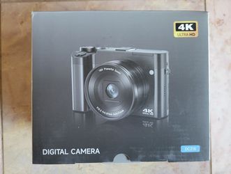 4K Digital Camera for Photography Vlogging Camera with SD Card & 2
Batteries