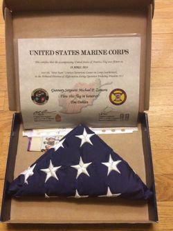 Flag Flown at Camp Leatherneck In Afghanistan on April 19, 2014!
