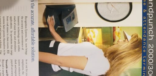 Biometric time clock w service