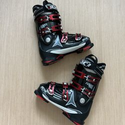 Atomic Hawx 90 Ski Boots Memory Fit Black Red Mens Size 27/27.5 Used