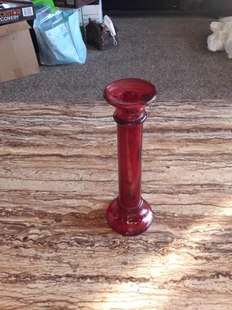Red Candle Holder