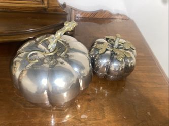 Silver plated Nesting Pumpkins