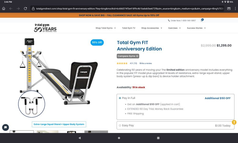 Total Gym FIT Anniversary Edition