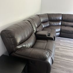 Brown Couch Recliner 