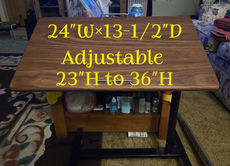 Height Adjustable Rolling Potable Laptop Table