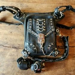 Jungle Tribe LA Leather Goth Hip Bag