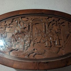 Hand Carved Japanese Coffee Table & 2 End Tables