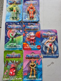 He man collection. Erasers mint