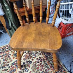 4 Wooden Chairs Solid EXCELLENT COND 
