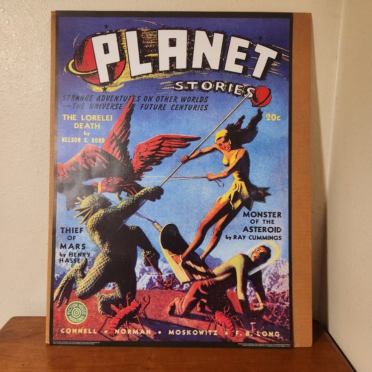 VTG Reproduction Sci-Fi Pulp Fiction Planet Stories Vol. 1 Poster Print By Asgard Press