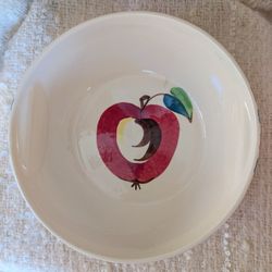 Large Purinton Serving Bowl Apple Motif 