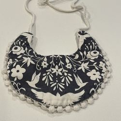 Billy Bibs (reversible Black & White Floral and Cream Lace)