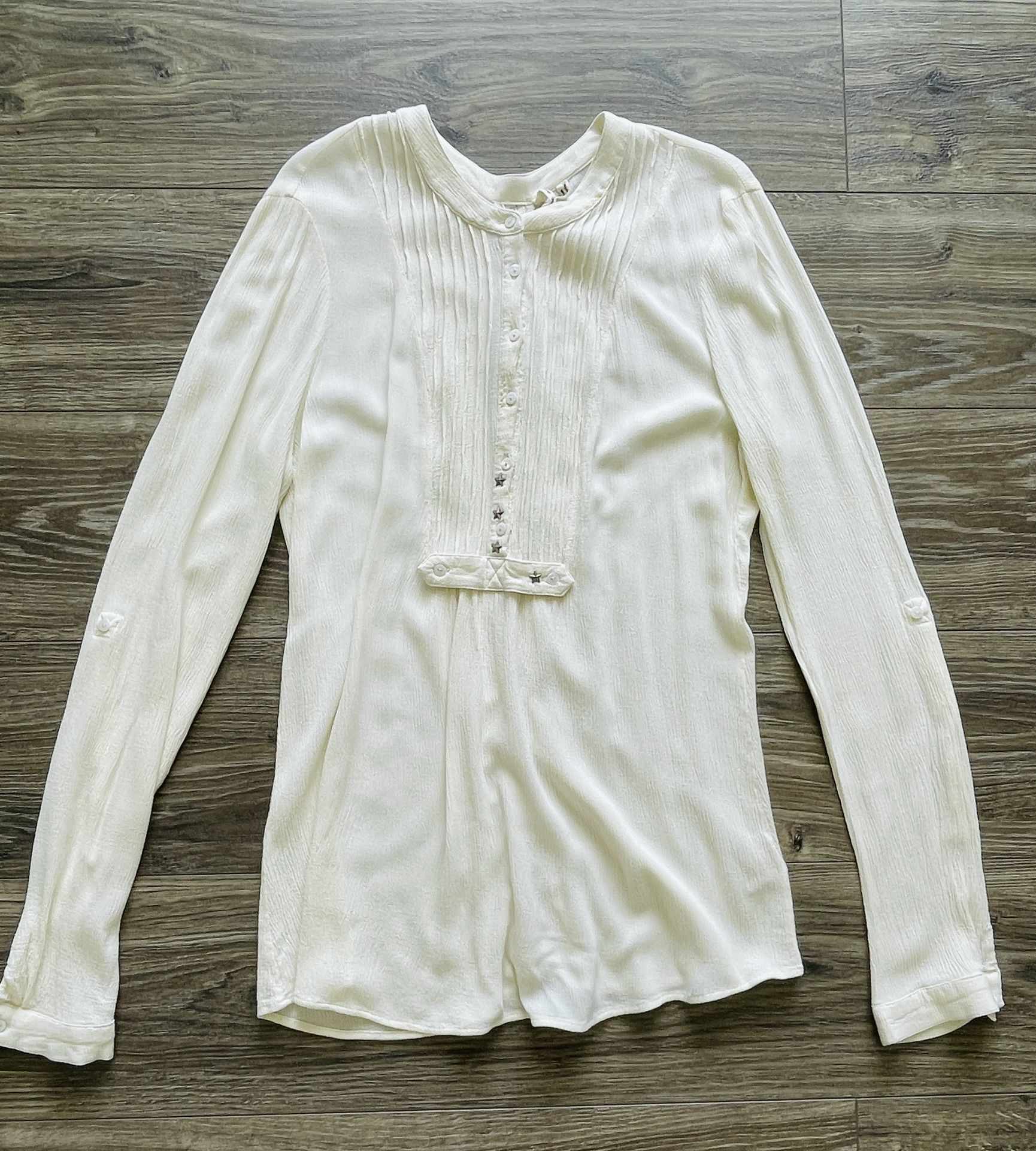 Free People Women’s White Tunic Shirt Size Medium