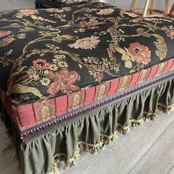 Vintage Floral Ottoman