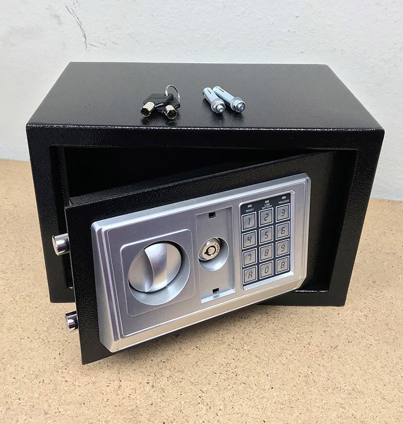 (New in box) $35 Digital 12”x8”x8” Security Safe Box Electric Keypad Lock Money Jewelry w/ Master Key
