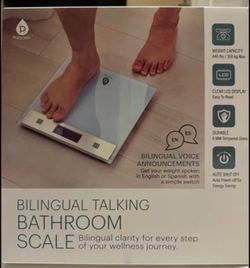 NEW Bilingual Talking Bathroom Scale