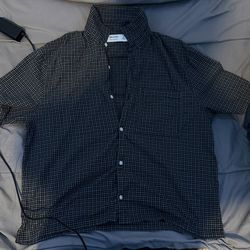 Hollister Boxy Crop Fit Button-Up Shirt