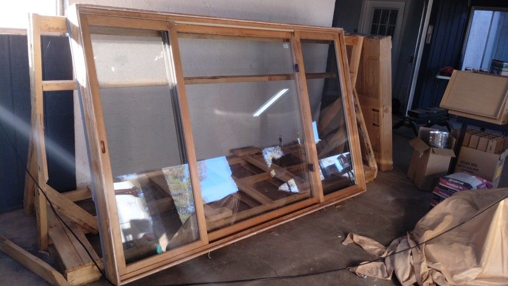 Large Double Pane Would Trim Window Double Slider 60" X 95"