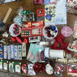 Lot various Christmas Holiday crafts stickers jingle bells ornaments mini items pu Willow Grove PA