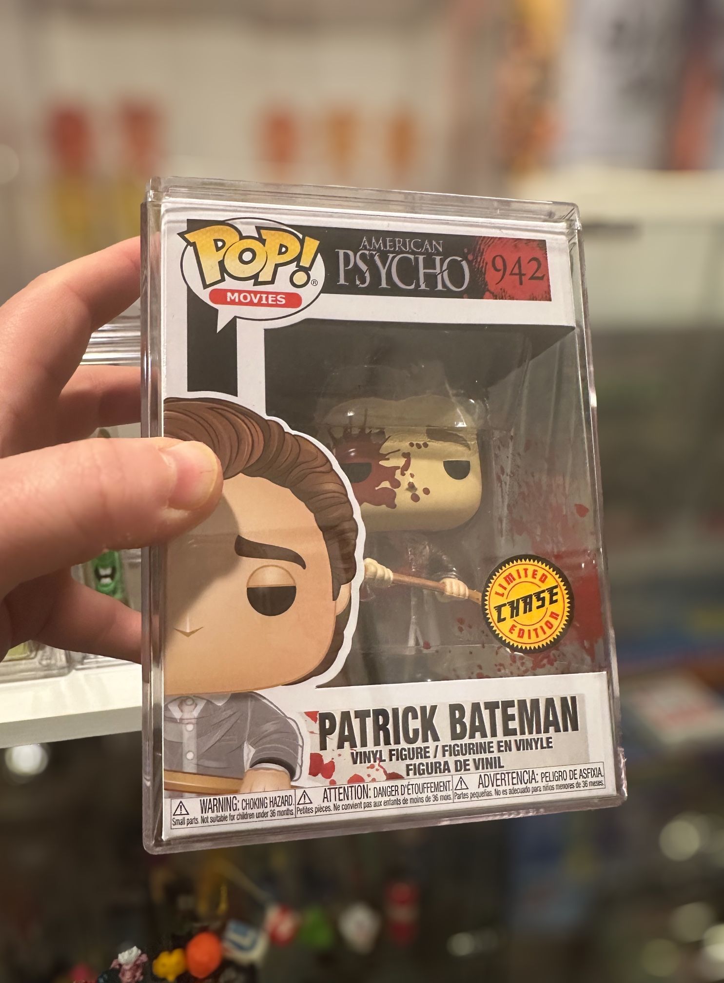 Patrick Bateman (American Psycho) 942 Funko Pop LIMITED EDITION BLOODY CHASE