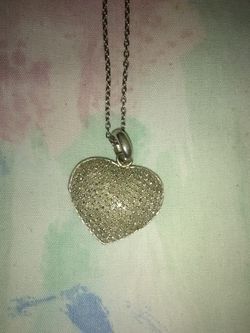 Real diamond heart chain