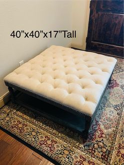 Solid ottoman coffee table