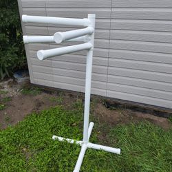White PVC Towel Stand