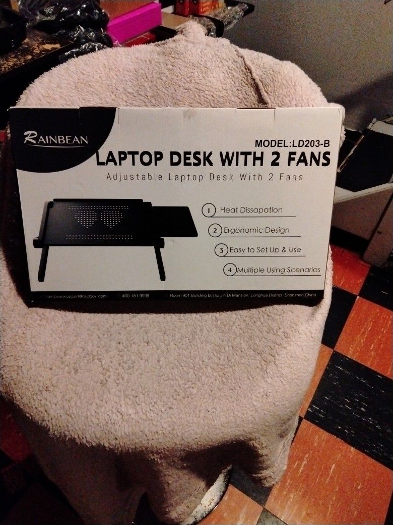 Laptop Desk With 2 Fans