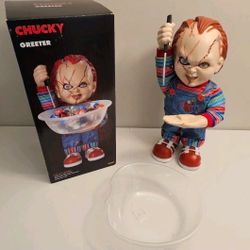 Child's Play Chucky 19" Candy Bowl Door Greeter Spirit Halloween 