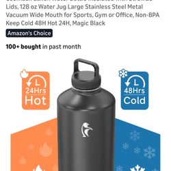 Coolflask 128 oz Water Bottle Insulated 