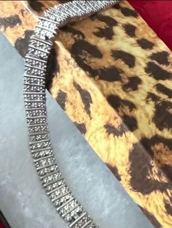 New Gorgeous 925 Sterling Silver(plata) 190 Small Diamonds 7/8” Bracelet
