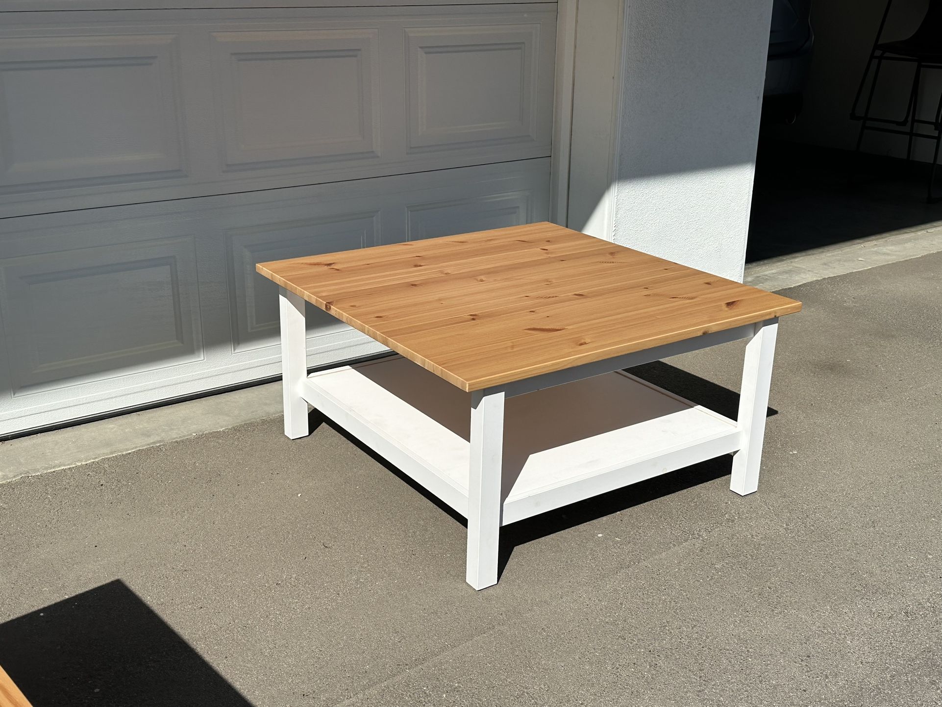 HEMNES Coffee Table: White Stain/Light Brown
