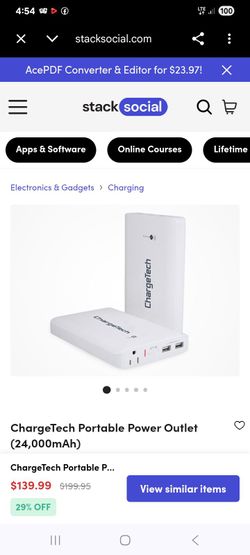 Chargetech en buenas condiciones trabajando bien con su cargador trae para conectar una tv  o laptop y 2 USB