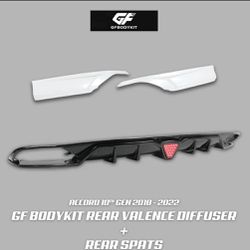 Gf Body kit Rear Valence Diffuser + Rear Spats  .ONLY FOR 10th Gen Accords!!!