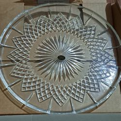 Anchor Hocking Crystal/glass Vintage Platter