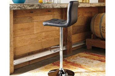 TALL UPHOLSTERED SWIVEL BAR STOOL D120-230