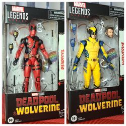Marvel Legends Deadpool Wolverine Movie Deadpool & Wolverine Action Figure Bundle 