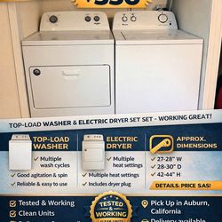 Great Washer with electric dryer set