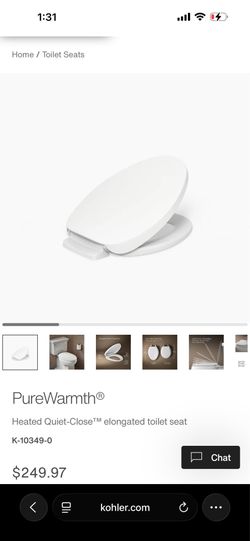 KOHLER toilet seat with warmer