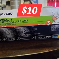 $10 25 Pc FluidShield Fog Free Procedure Mask