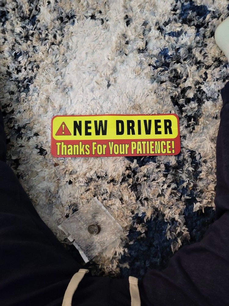 Magnetic New Driver Warning Sign