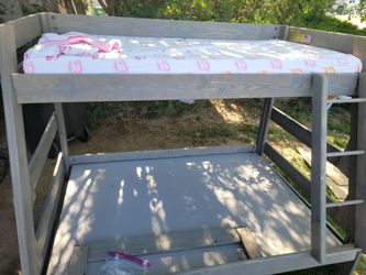Gray Wood Bunk Bed Frame