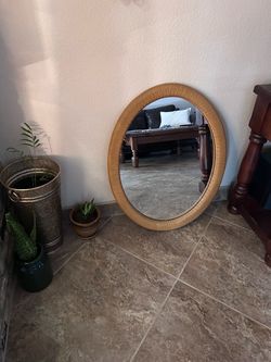 UNIQUE🌿FAUX BAMBOO MIRROR