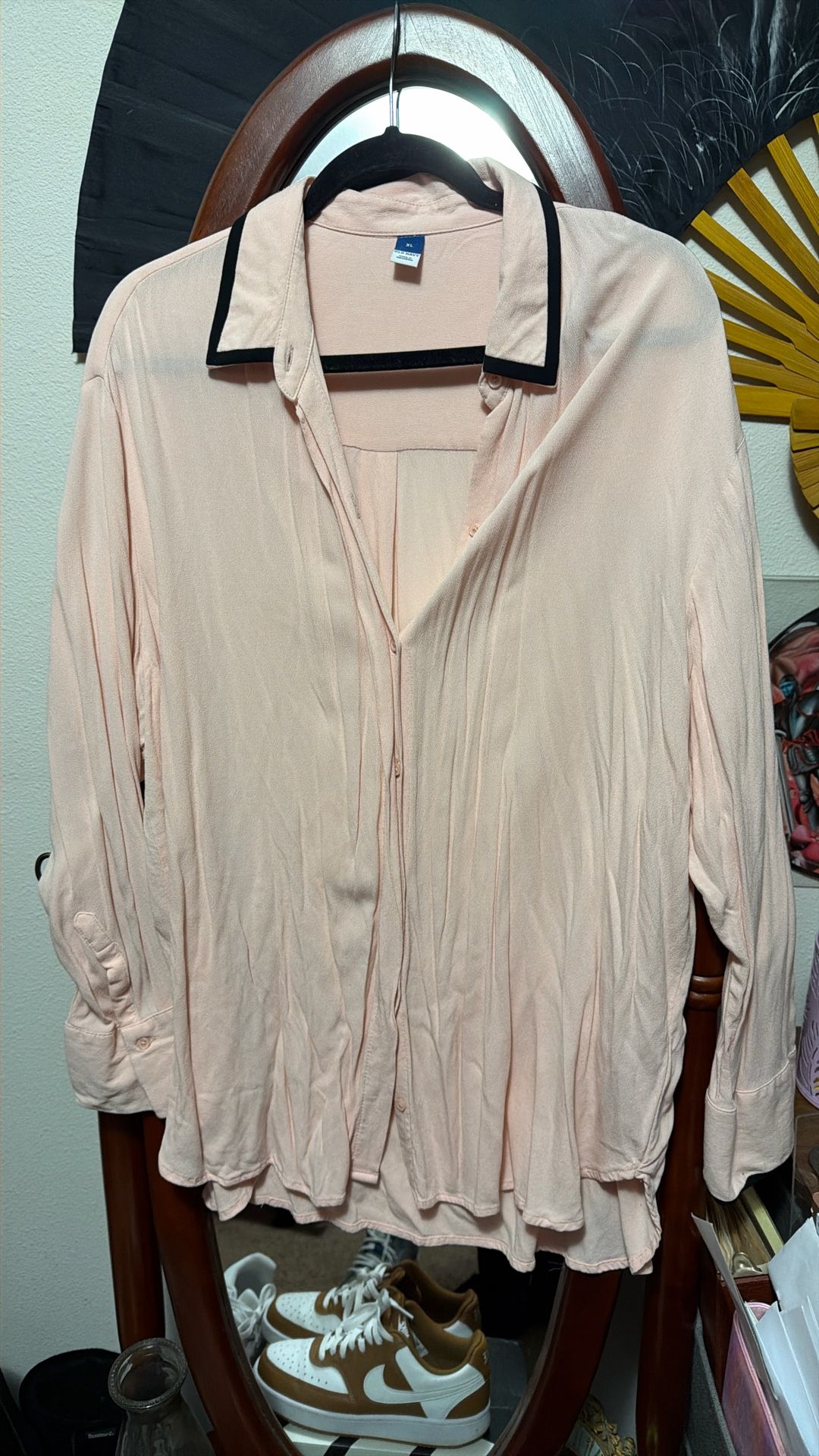 Pink Old Navy Button Up. XL