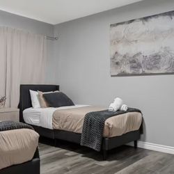 Twin Size Bedframe With Memory Foam Mattress