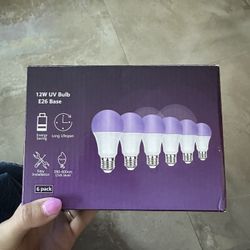 LED Black Light Bulb 12W 6 Pack